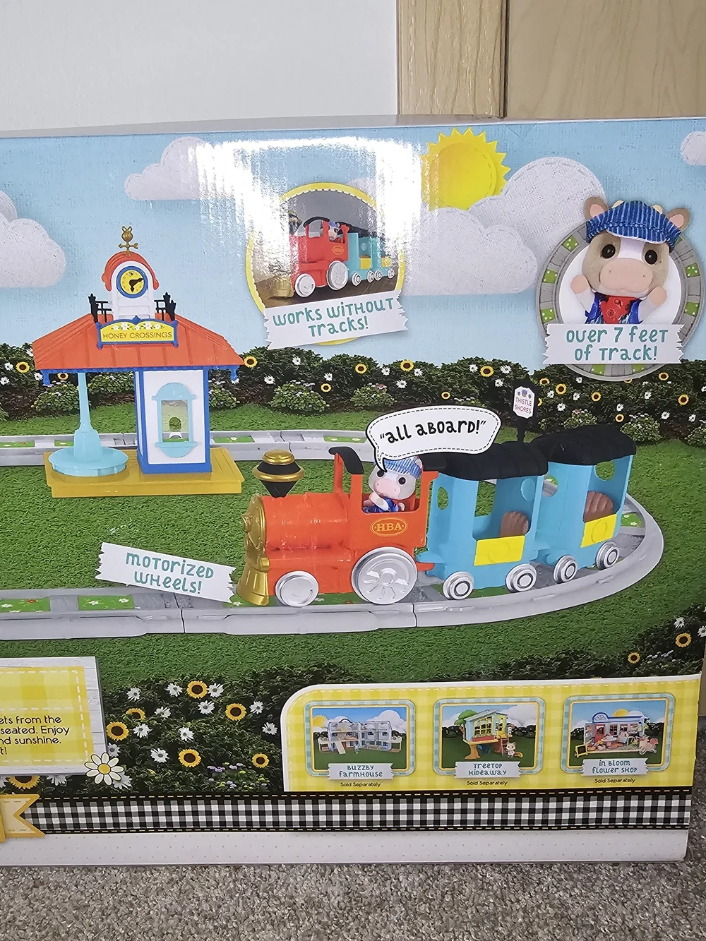 Thistlestop Train Station - Red & Teal Kids Train Playset